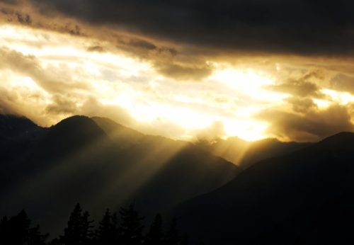 Sunbeams Through Clouds