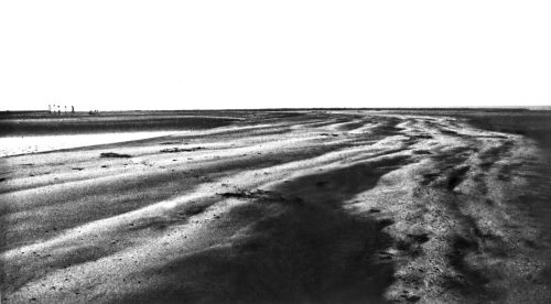 Beach in wide angle 