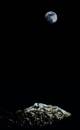 Moon over Snow Mountain