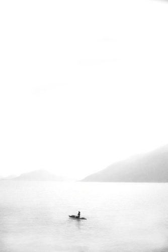 Seascape with Paddler