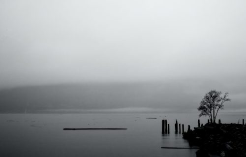 Minimalist Seascape in B&W