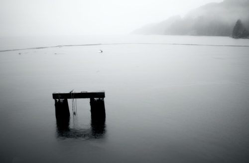 Minimalist Seascape in B&W