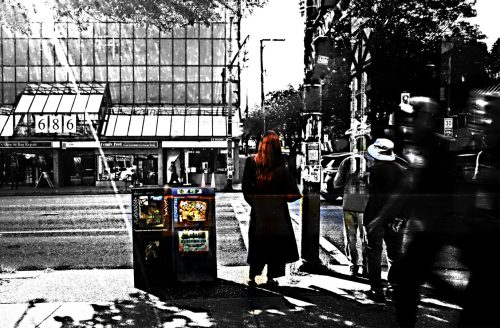 Bus Stop Color+B&W