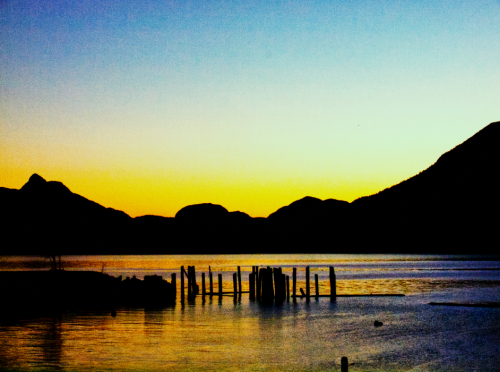 Sunset with Pilings